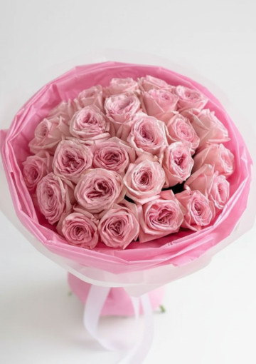 15 розовых пионовидных роз из Голландии — купить с доставкой